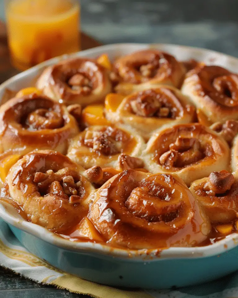 Peach Cobbler Cinnamon Rolls