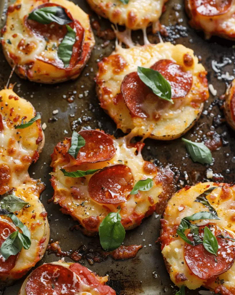 Crispy Pizza Smashed Potatoes