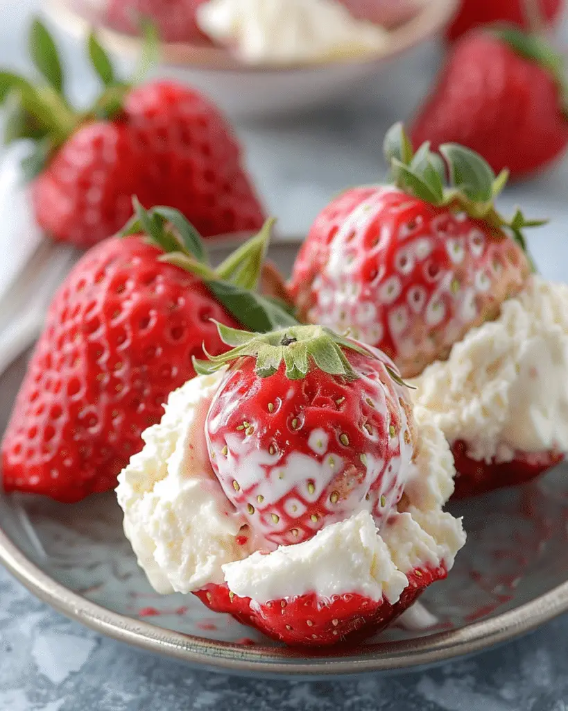 Best  High-Protein Cheesecake-Stuffed Strawberries