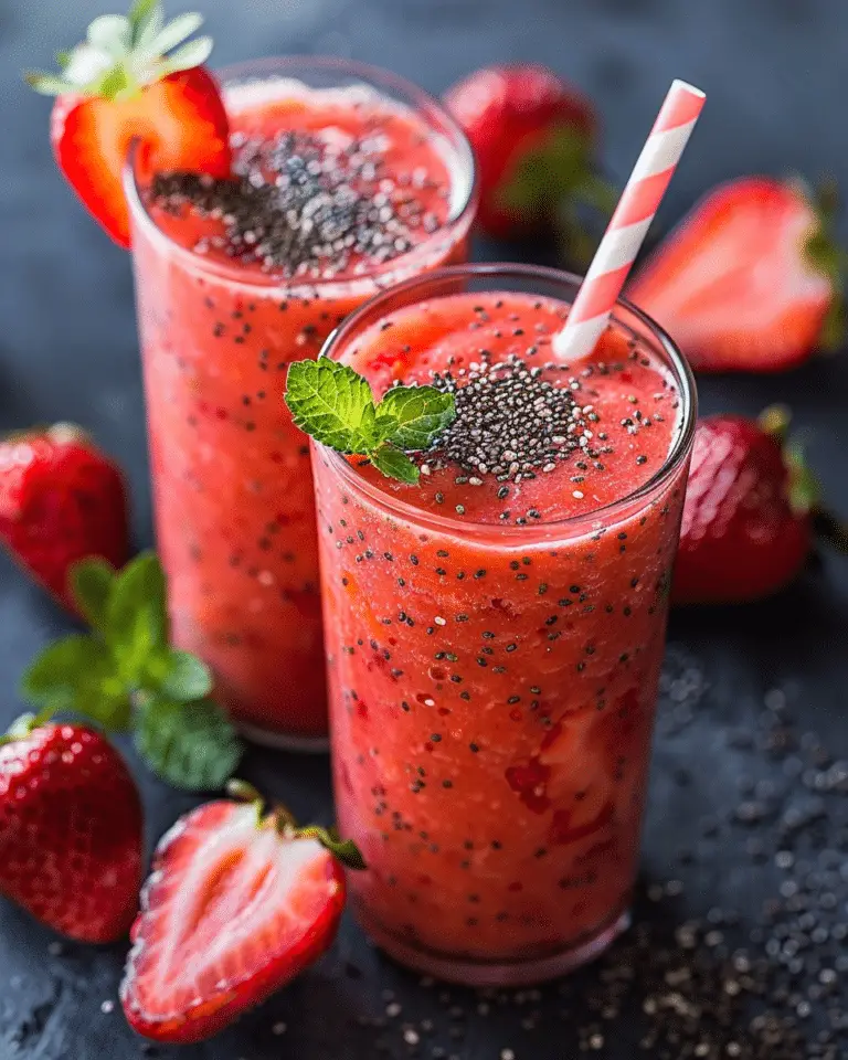 Strawberry-Mango Chia Seed Smoothie