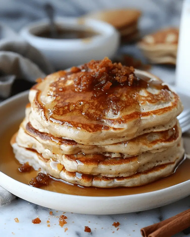 Fluffy Vegan Cinnamon Roll Pancakes