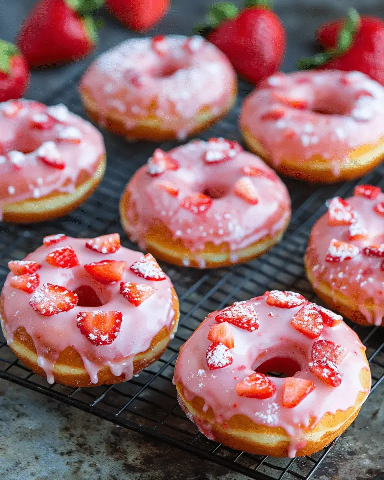 Triple Strawberry Milk-Bread Donuts