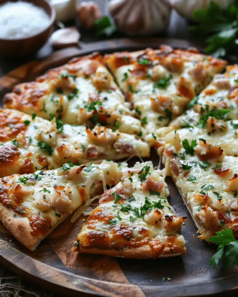High Protein Cheesy Garlic Pizza (Low Calorie and Over 30g Protein)