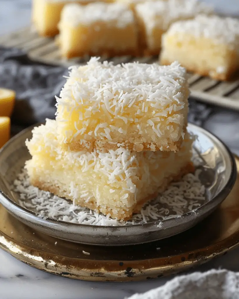 Easy One Bowl Coconut Lemon Slice – No Mixer