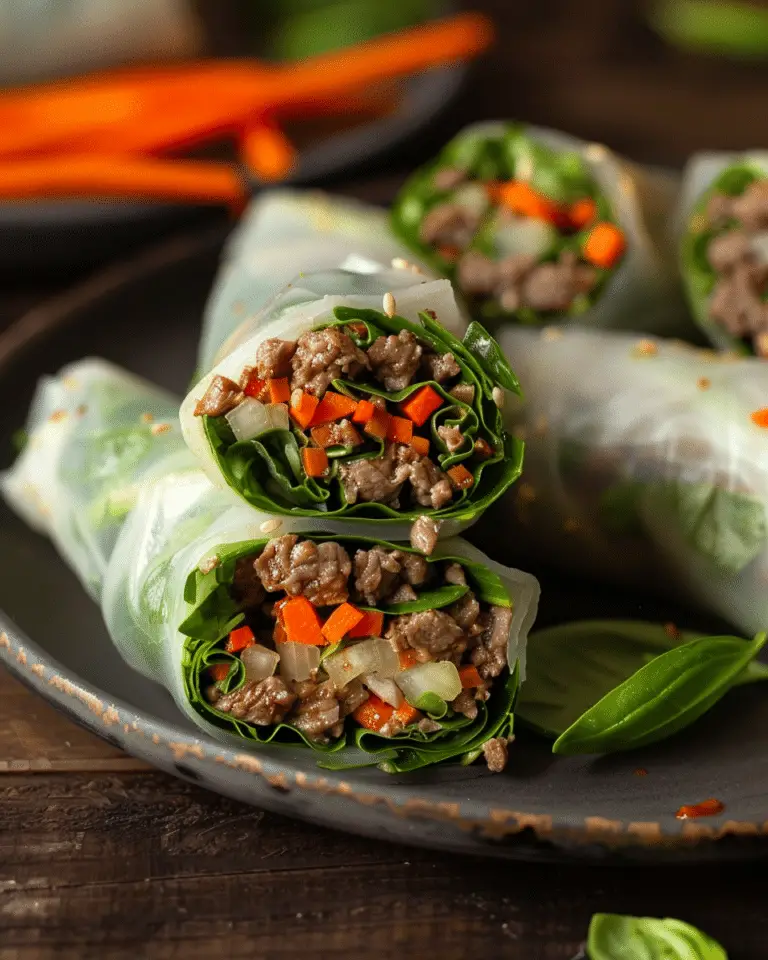 Thai Basil Beef Rolls – Fresh, Flavorful & Simple Dinner