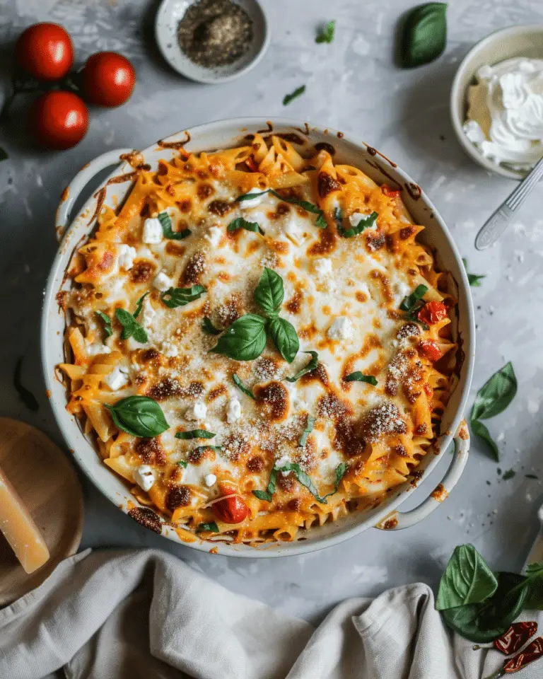 High Protein Baked Feta Pasta with Hidden Veggies (Creamy, Easy & Healthy)