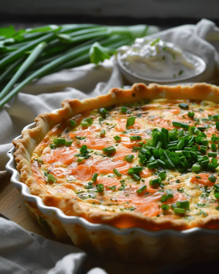 Smoked Salmon and Leek Quiche
