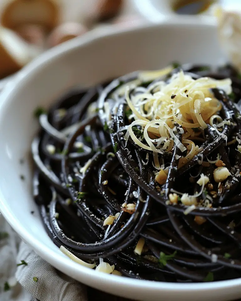Garlic Black Pasta Aglio e Olio