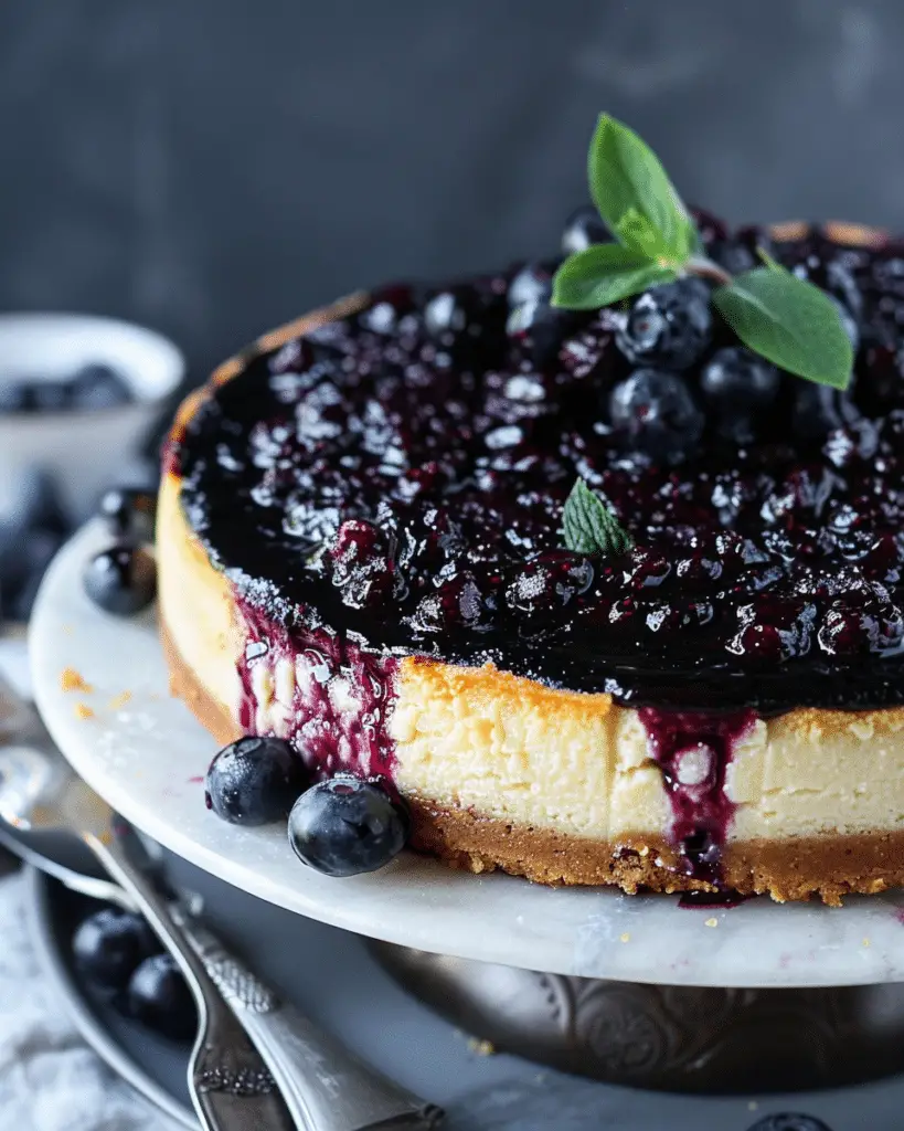 Blueberry Basque Cheesecake