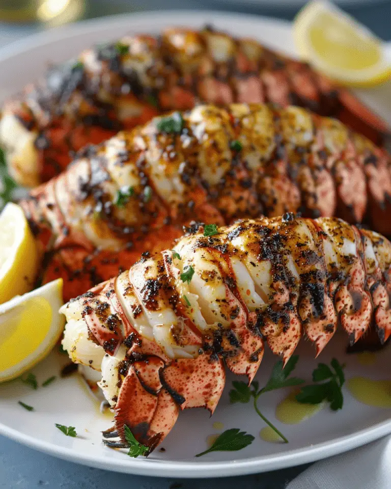 Lemon Pepper Grilled Lobster Tails