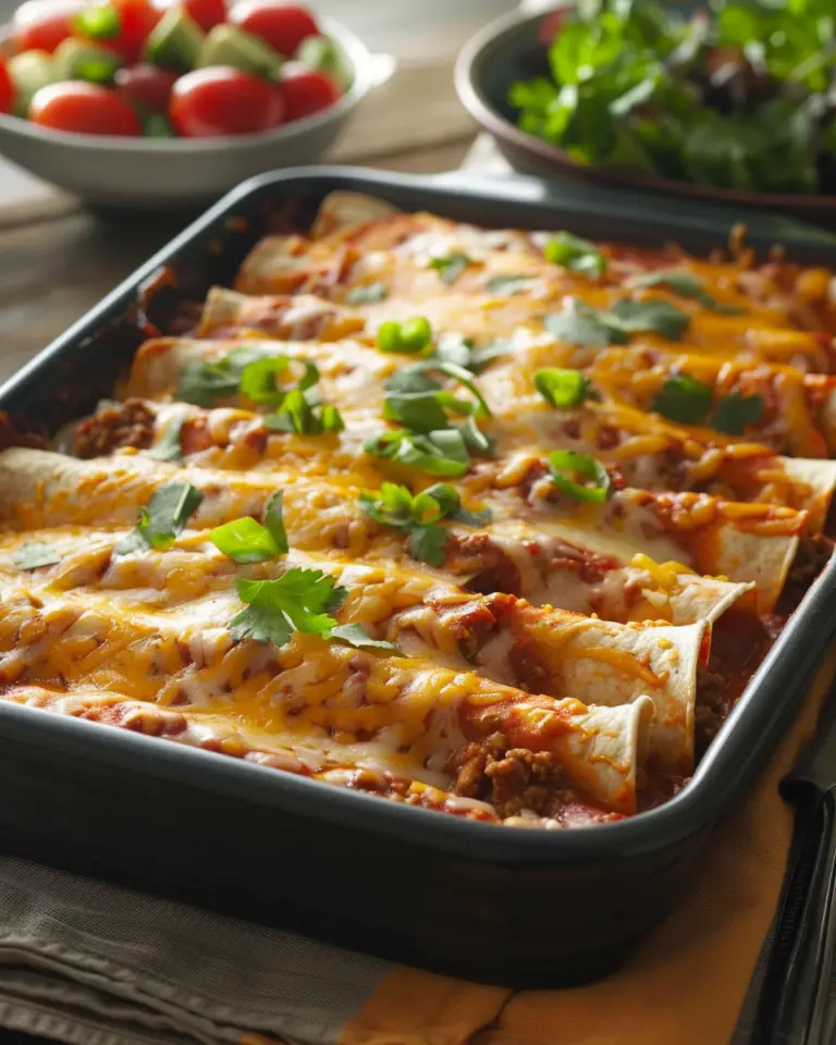 Simple Ground Turkey Enchiladas