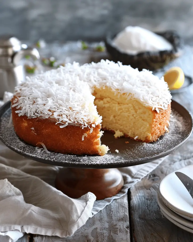 Best  Flourless Coconut Greek Yogurt Cake