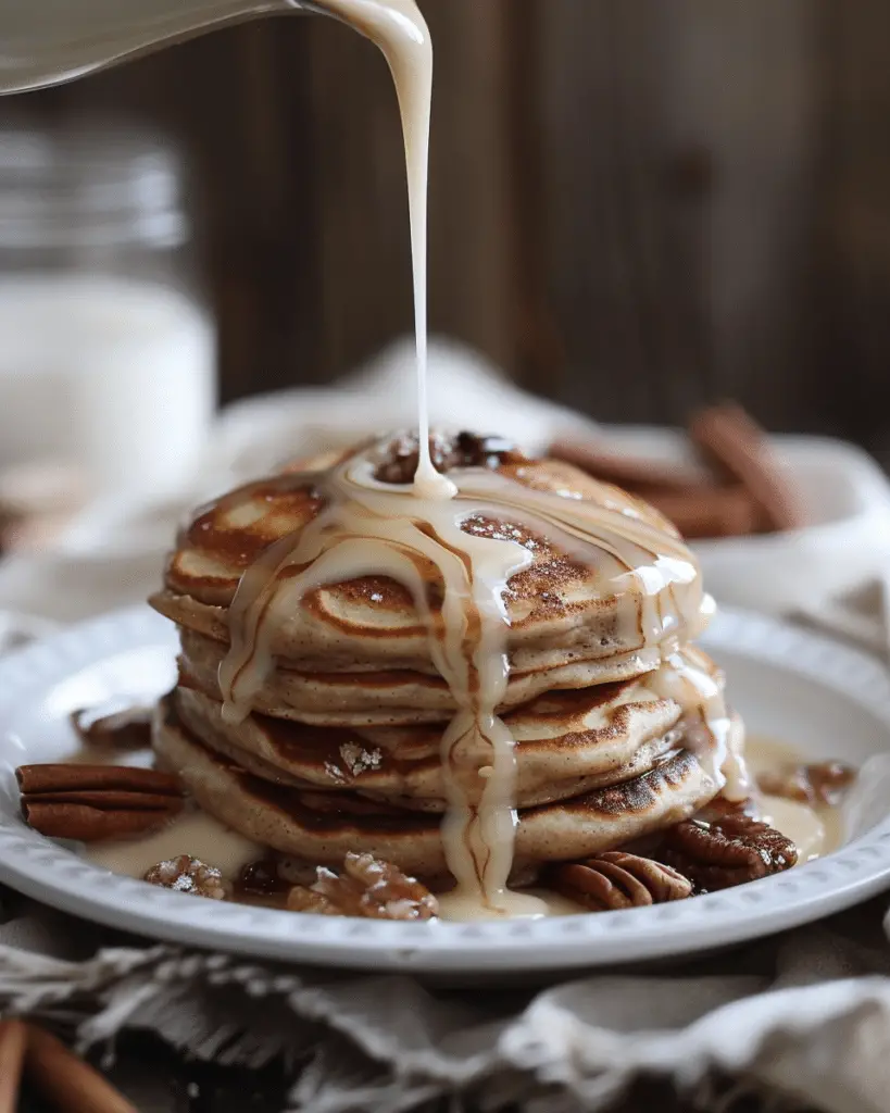 Best  Fluffy Vegan Cinnamon Roll Pancakes