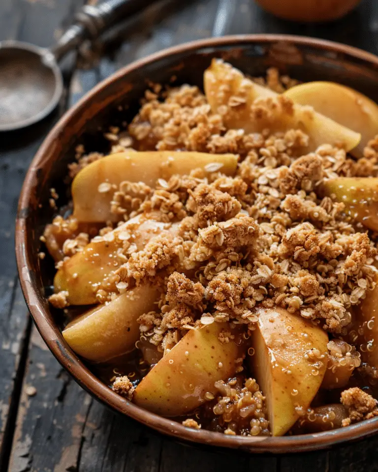 Healthy Pear and Apple Crisp with Quinoa