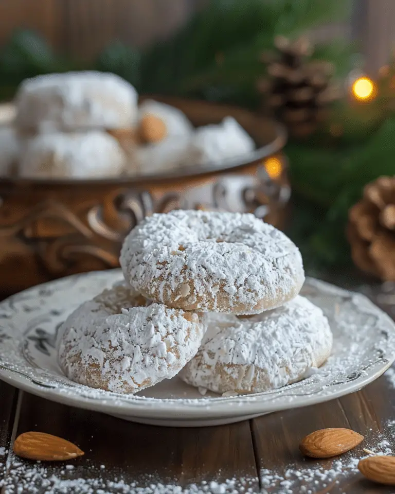 Kourabiedes Greek Christmas Almond Cookies