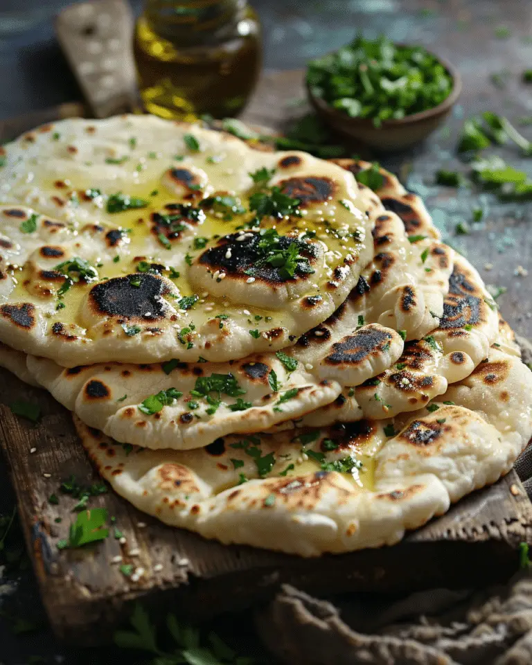 Naan 3 Ways: Garlic Naan, Butter Naan, and Sesame Naan