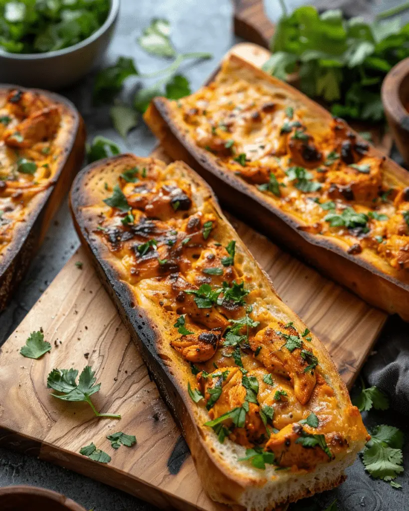 Tandoori Chicken Garlic Bread