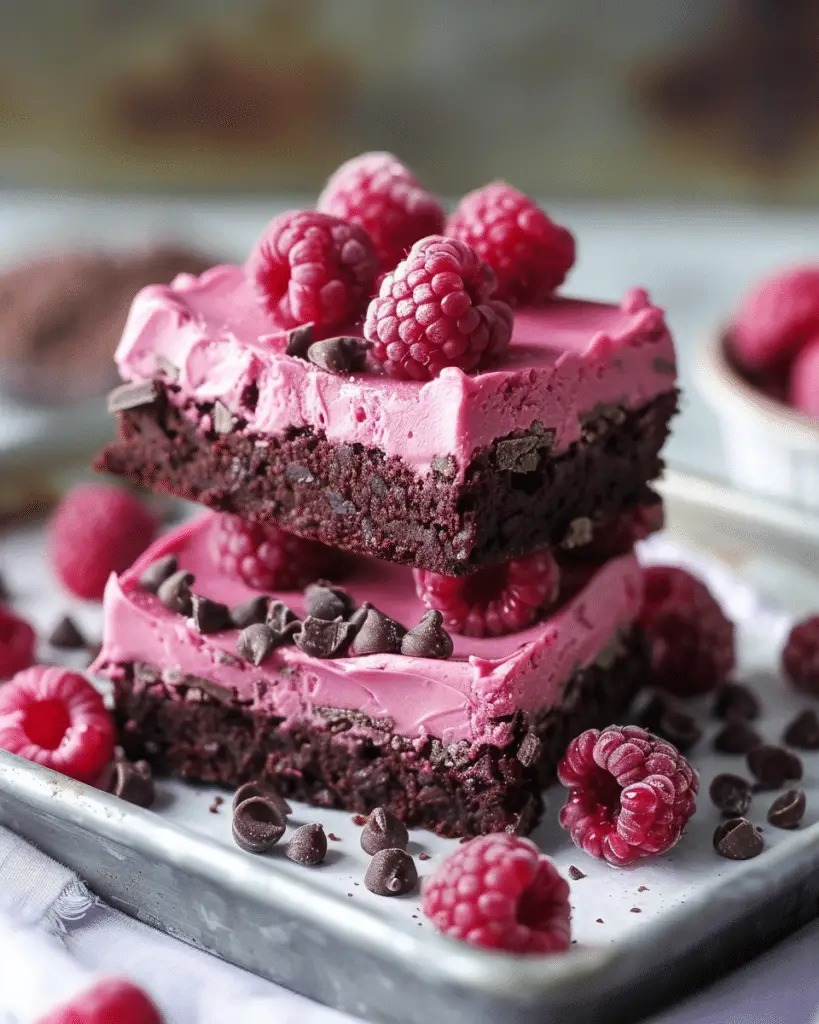 No‑Bake Raspberry Brownies (Vegan, Gluten‑Free)