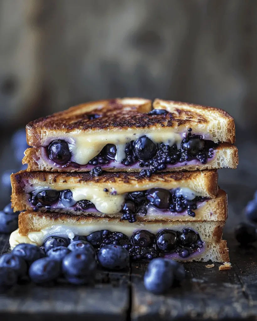 Crispy Blueberry Grilled Cheese