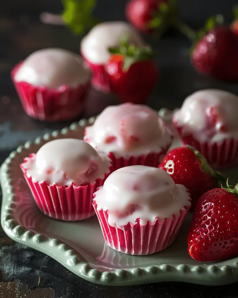 3 Ingredient Strawberry Yogurt Bites