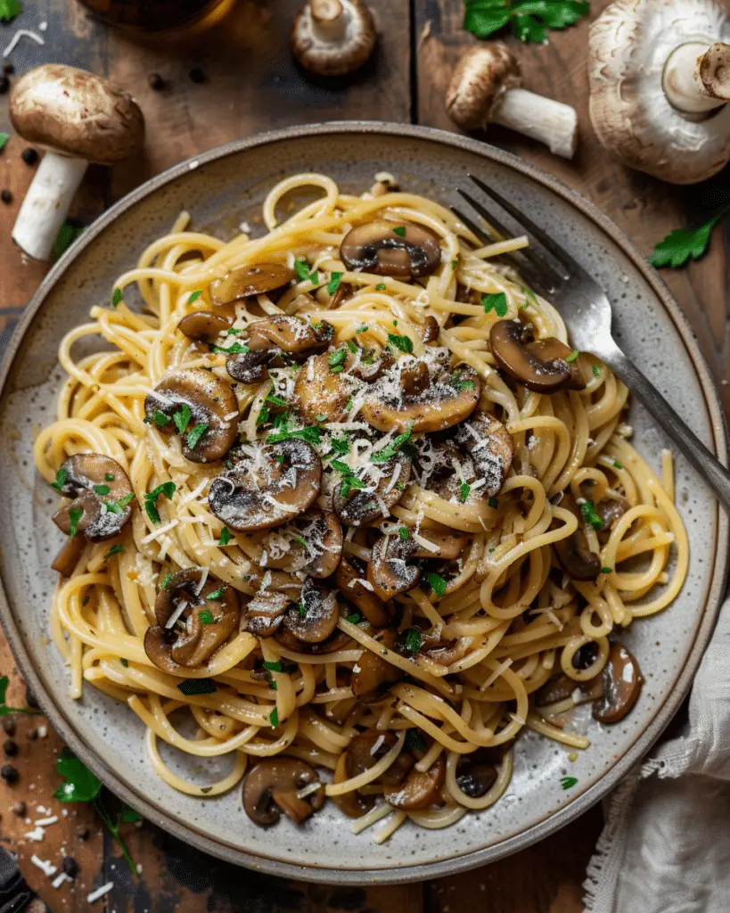 Caramelised Onion and Mushroom Pasta