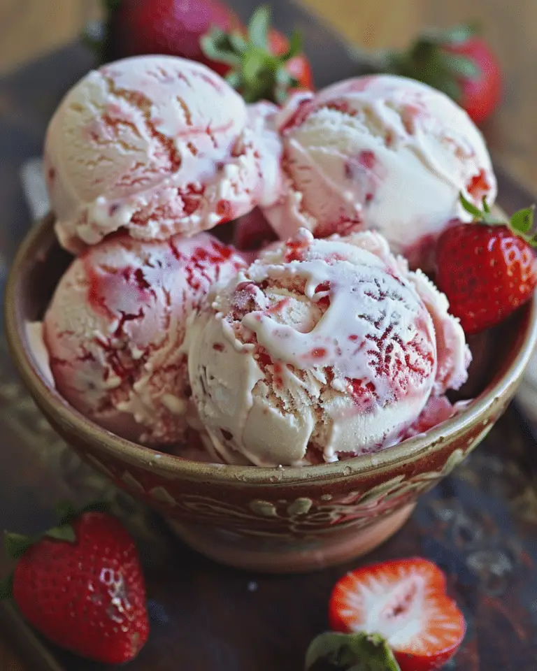 Creamy Strawberry Shortcake Ice Cream