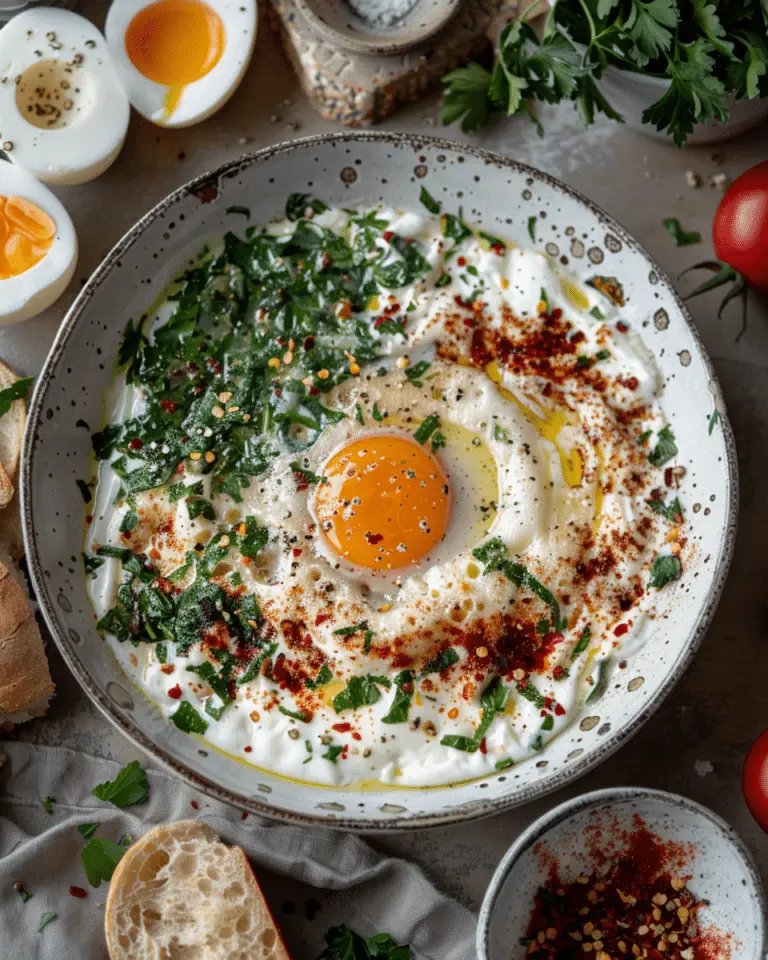 Delightful Turkish Eggs (Çılbır)