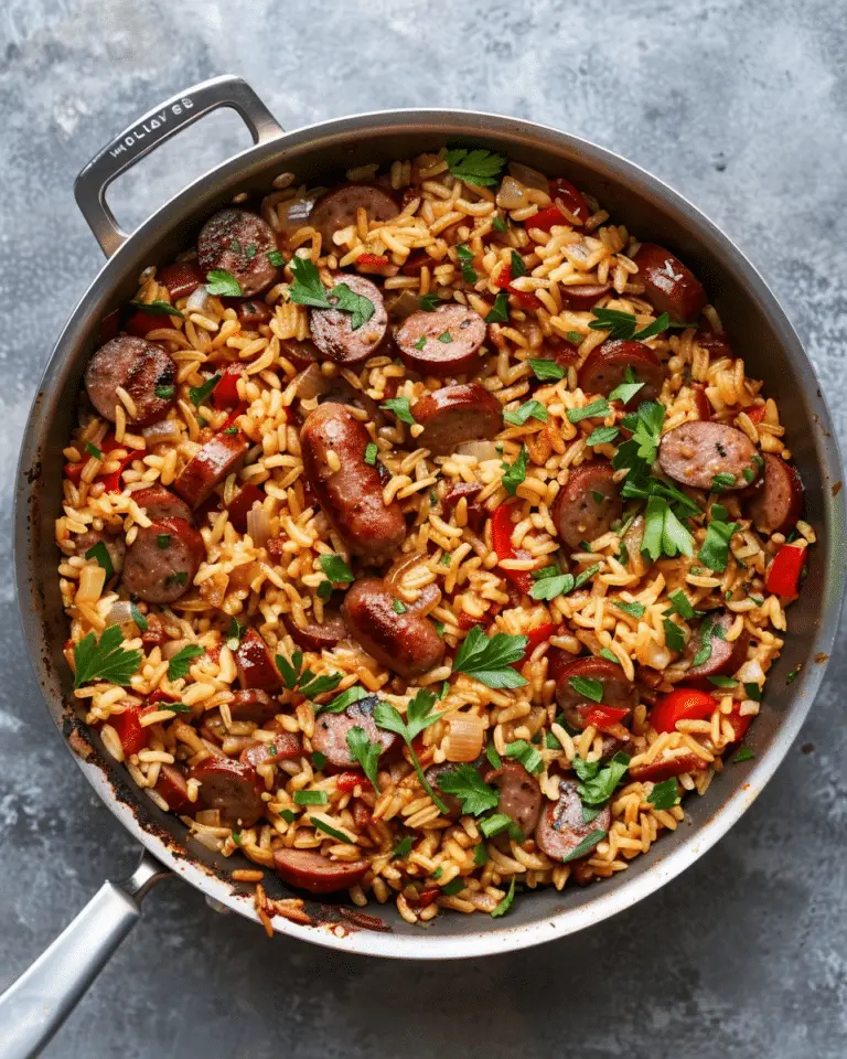 One-Pot Sausage and Rice Skillet for Effortless Weeknight Dinners
