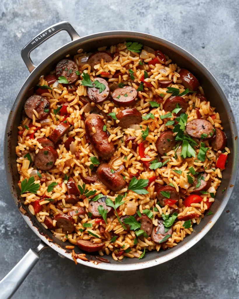 One-Pot Sausage and Rice Skillet for Effortless Weeknight Dinners
