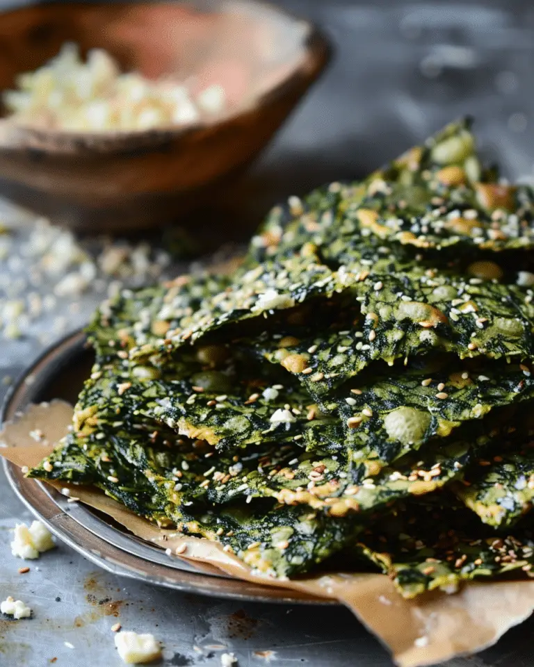 Mediterranean Spinach and Feta Cheese Crisps: A Flavorful and Healthy Snack