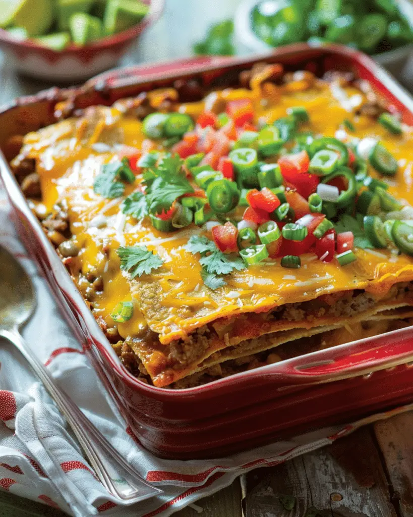 Easy Layered Taco Bake Recipe