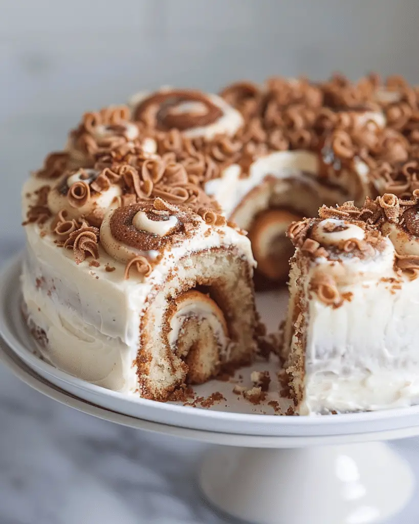 Cinnamon Roll Poke Cake