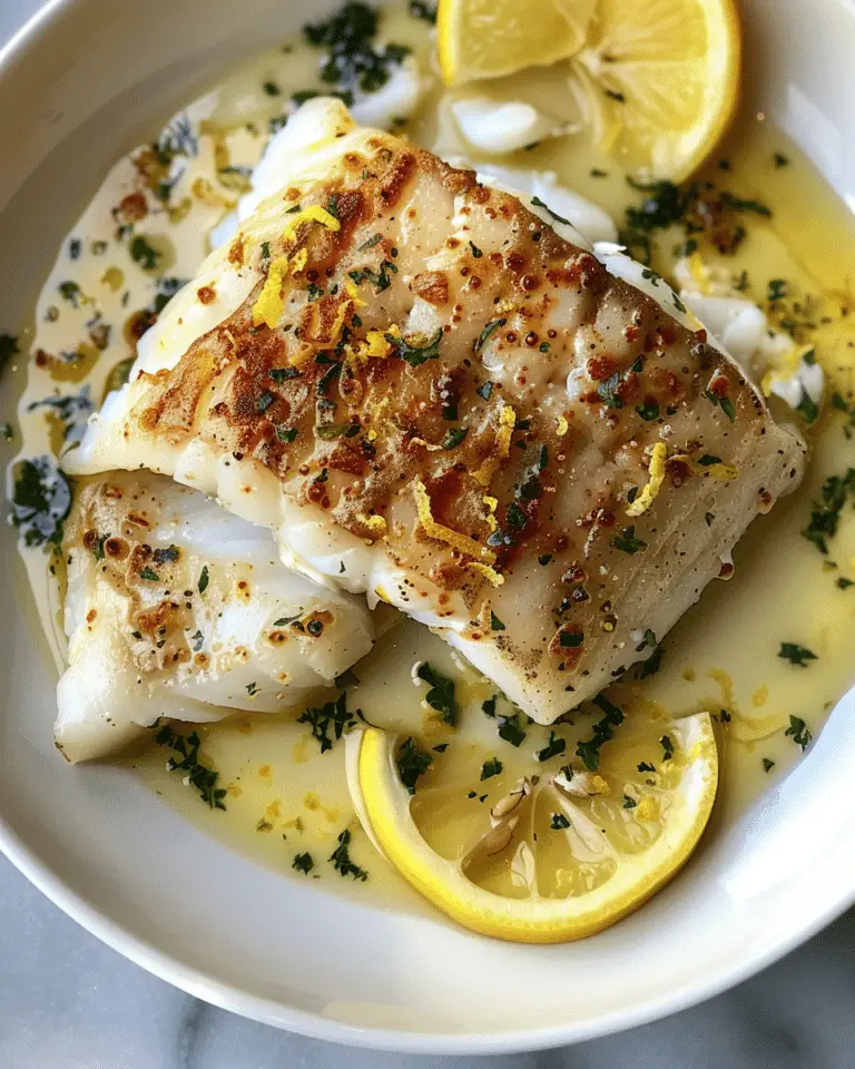 Best  Baked Lemon-Garlic Cod with Butter Sauce