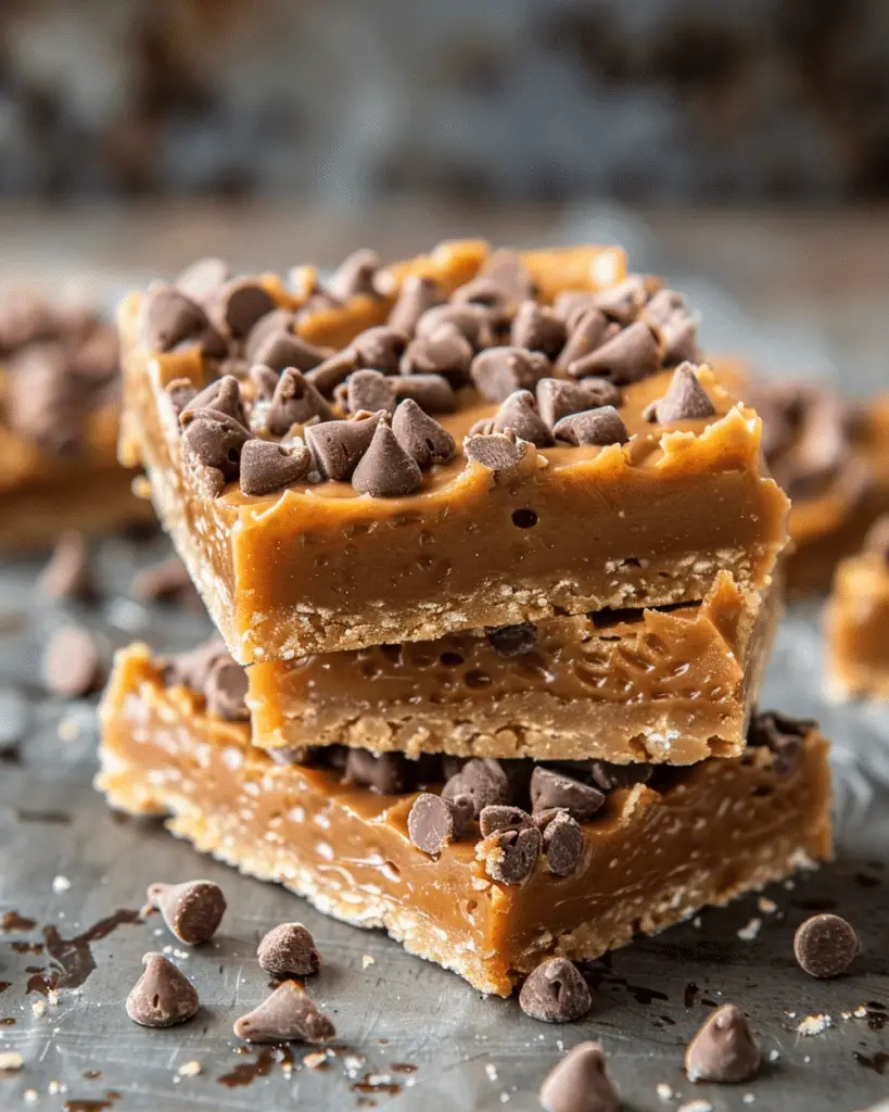 No Bake Caramel Cookie Dough Bars