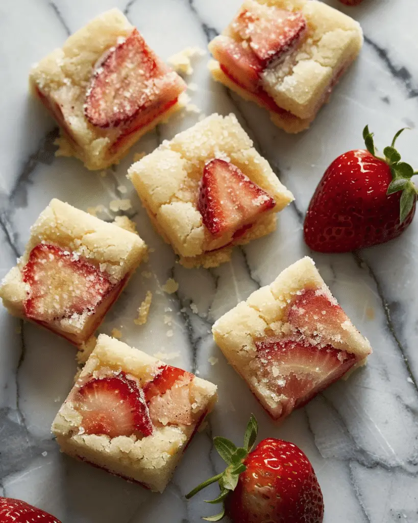 Strawberry Shortbread Bites