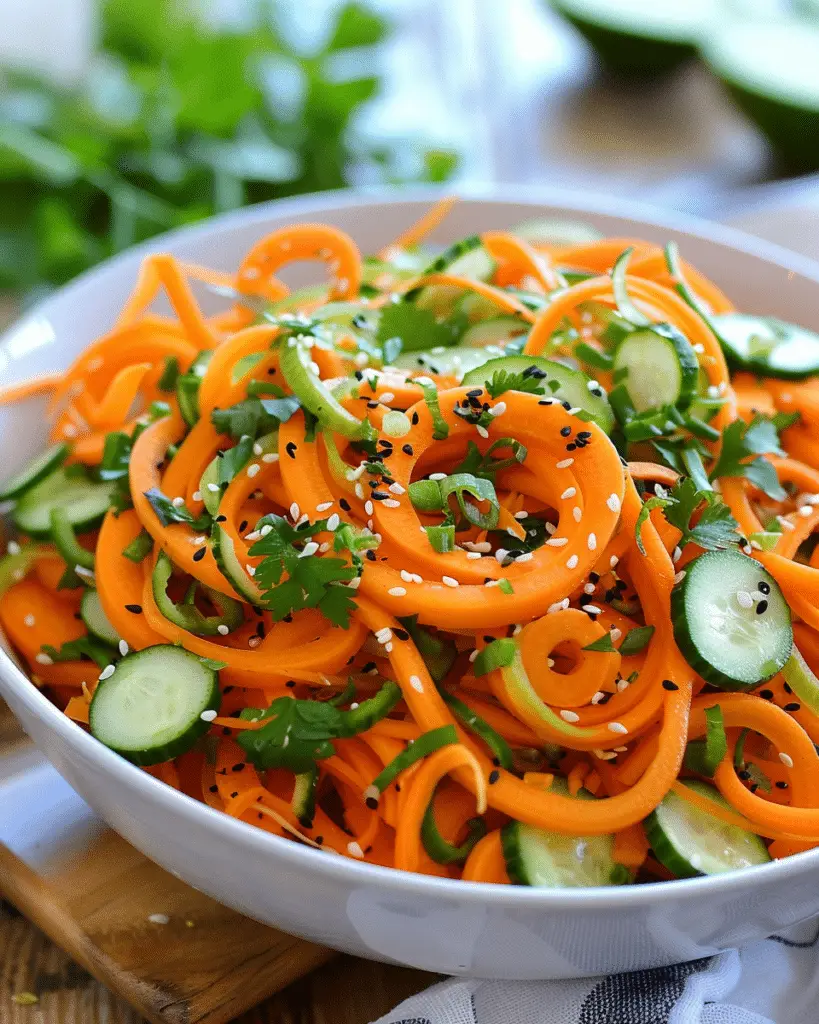 Easy Crunchy Asian Cucumber Carrot Salad