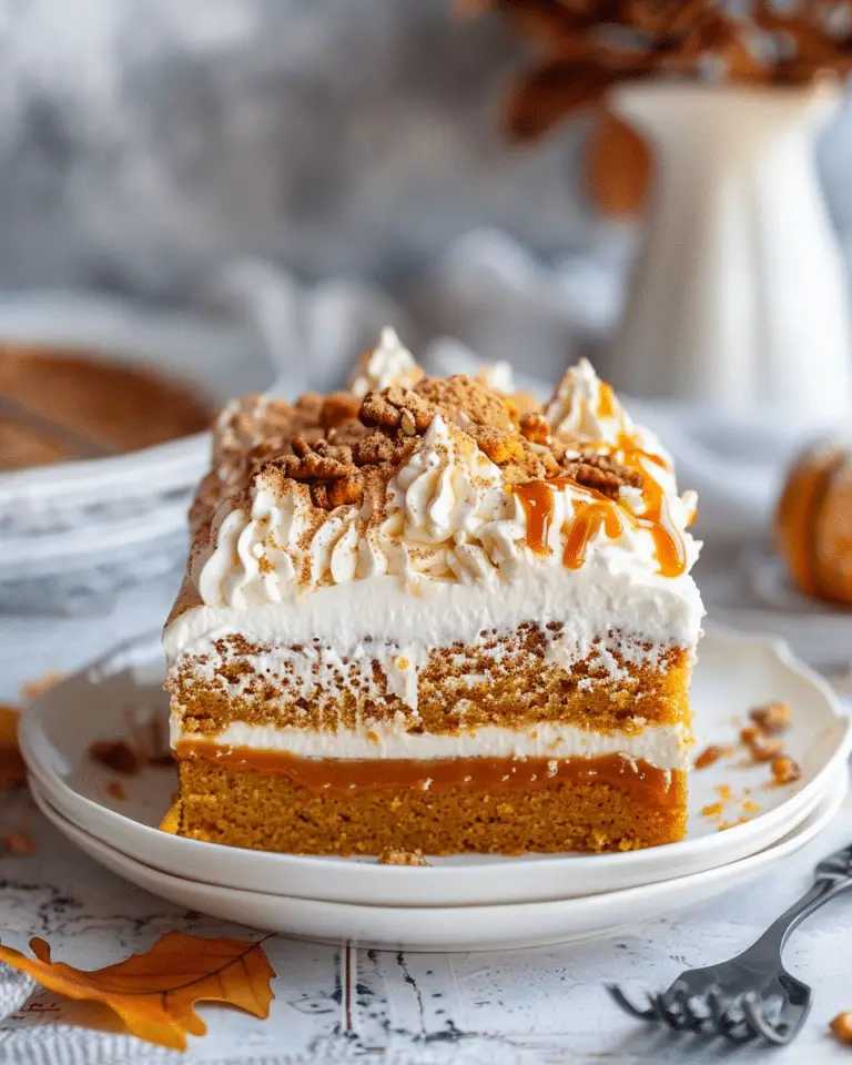 Pumpkin Caramel Poke Cake