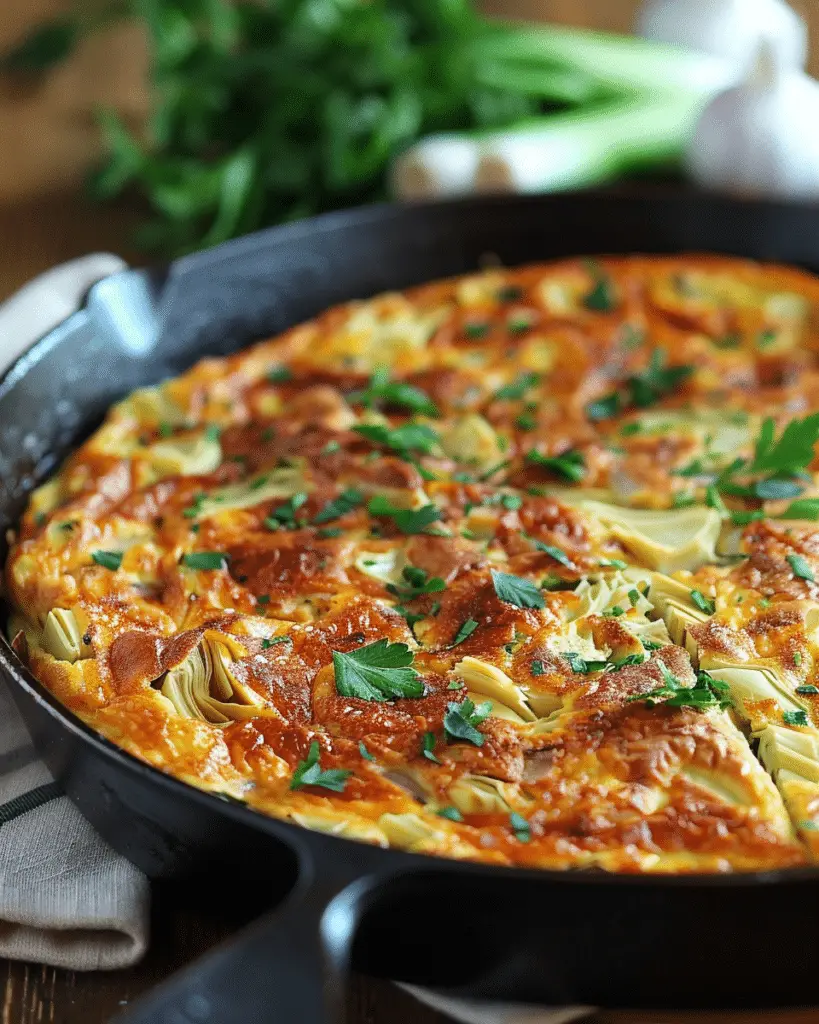 Artichoke Leek Frittata