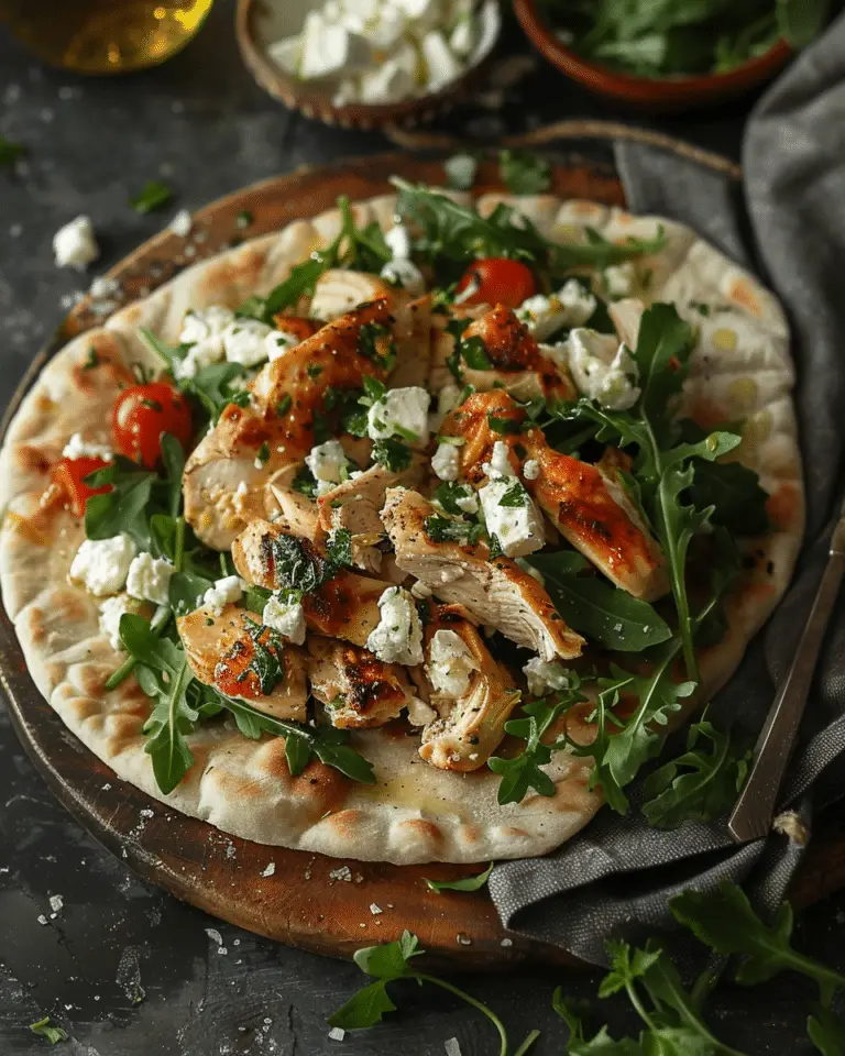 Crispy Pita with Chicken & Feta