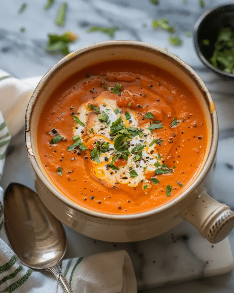 Spicy Roasted Red Pepper Soup