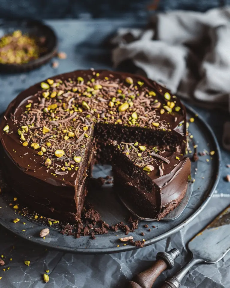 Dubai-Style Chocolate Pistachio Cake – Quick Recipe