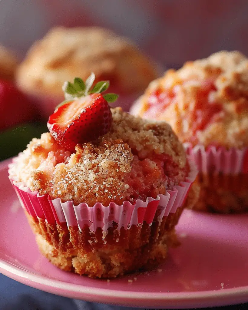 Strawberry Coffee Cake Muffins