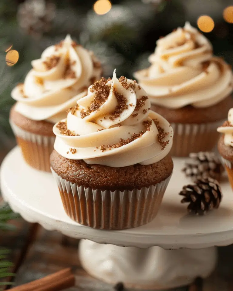 Gingerbread Cupcakes with Cinnamon Brown Butter Frosting