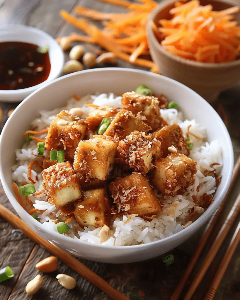 Coconut-Crusted Tofu Bowl