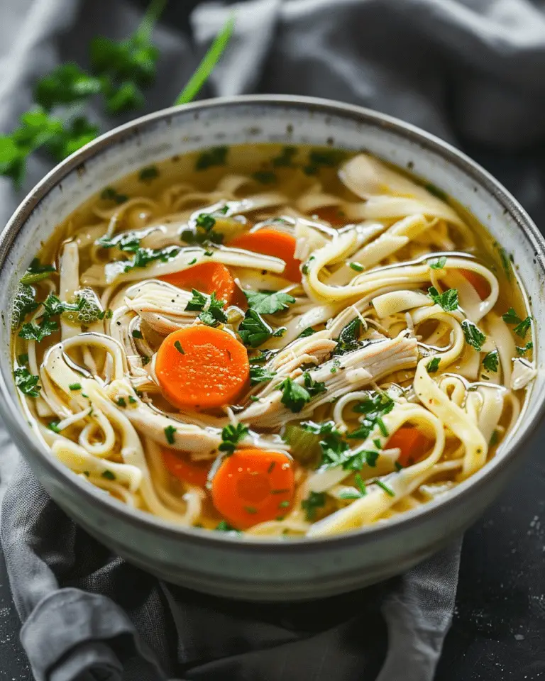 Aromatic Ginger Garlic Chicken Noodle Soup