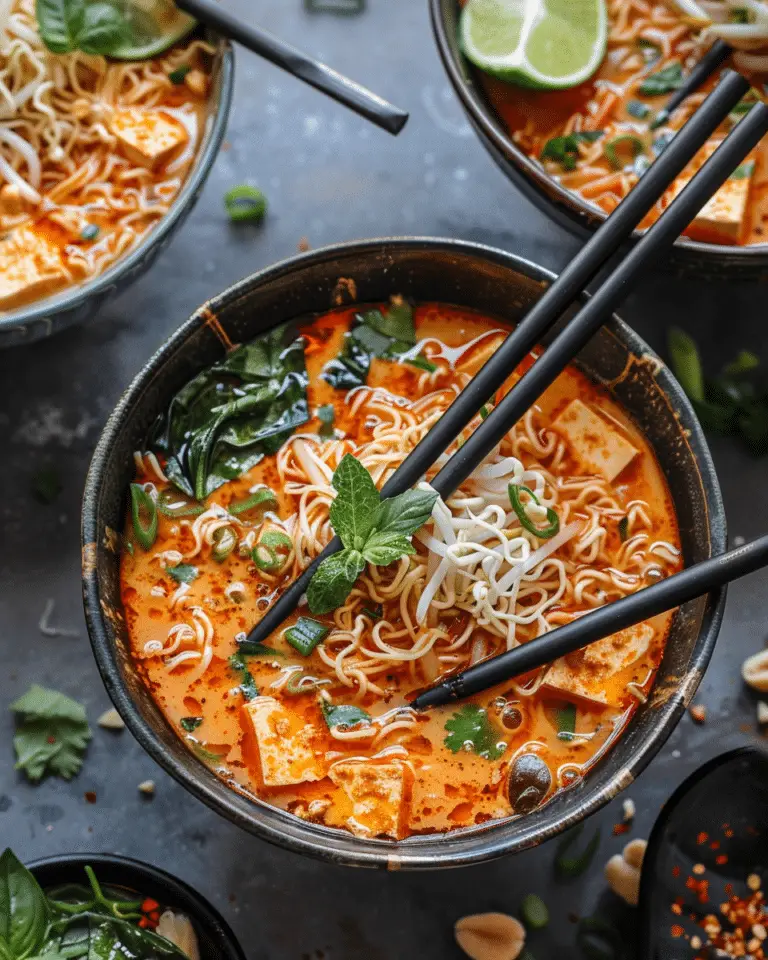 Easy Vegan Thai Red Curry Ramen