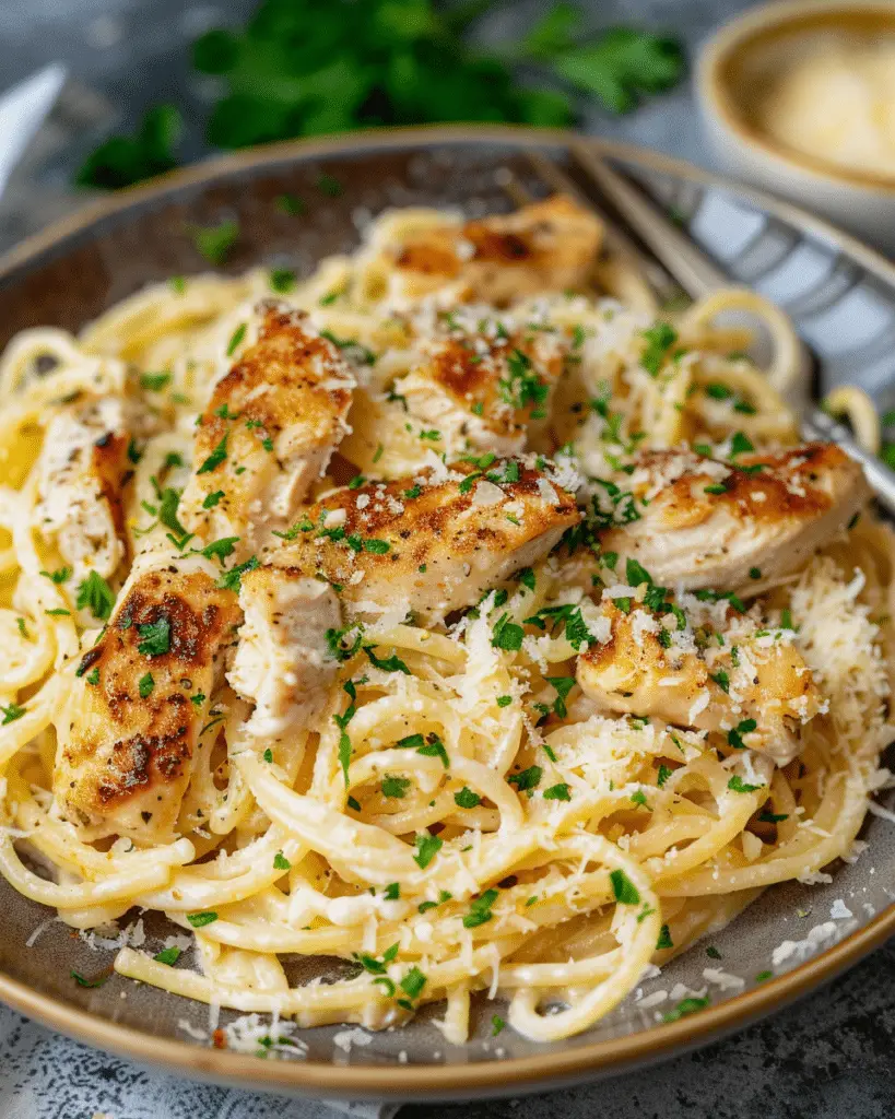 The Best  Chicken Garlic Parmesan Pasta