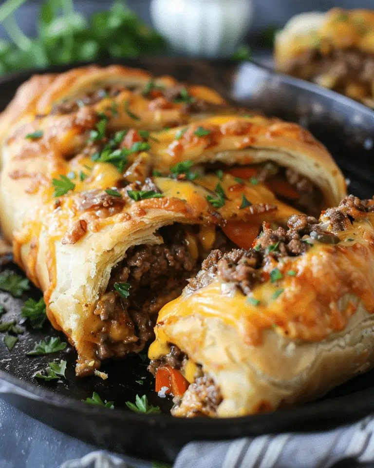 Easy Garlic Butter Beef Cheeseburger Rollups