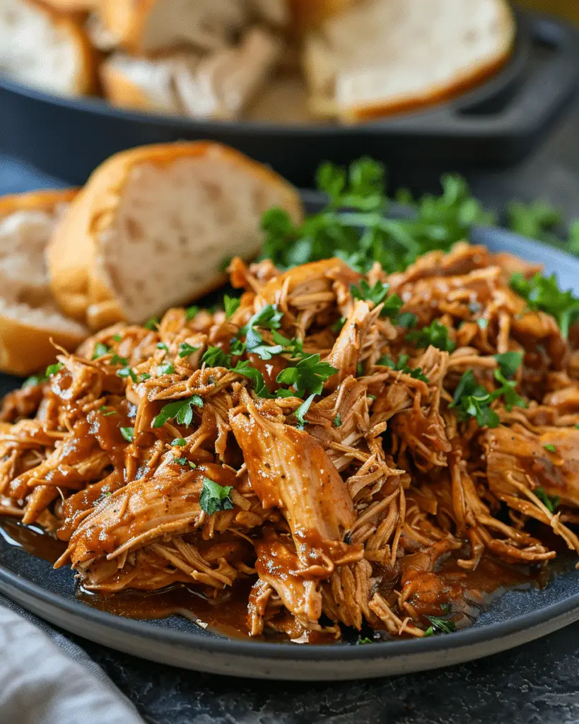Smoky Instant Pot BBQ Pulled Chicken