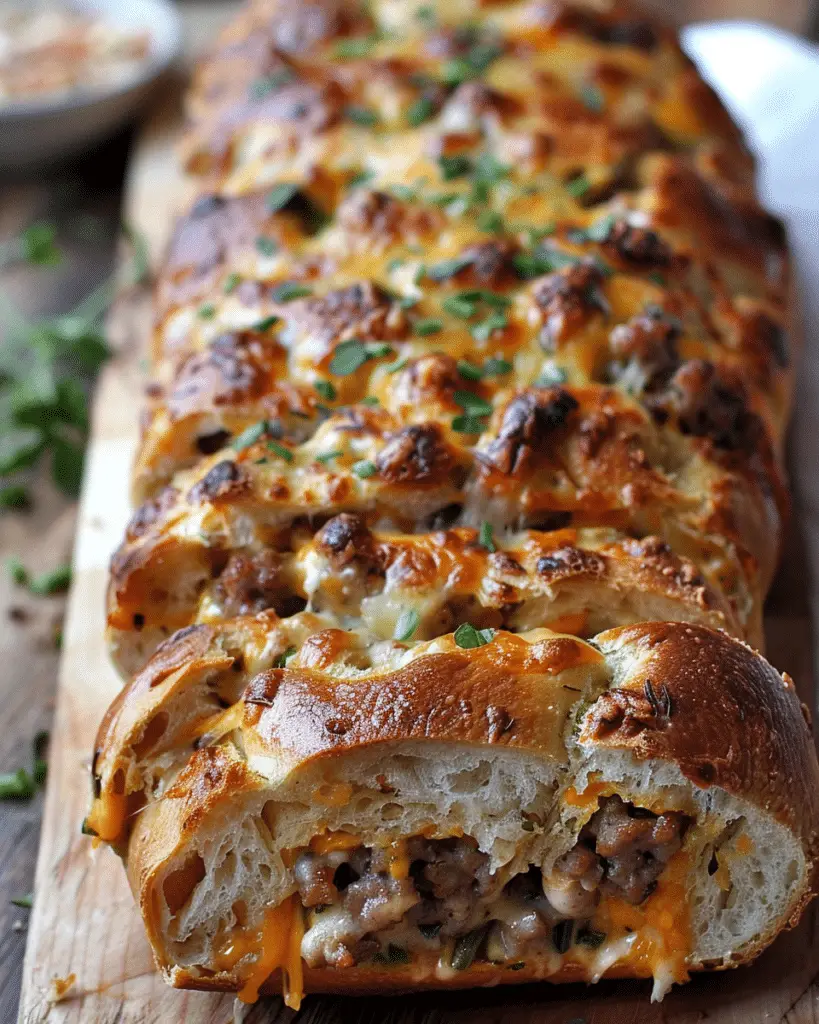 Sausage and Cheese Stuffed Bread